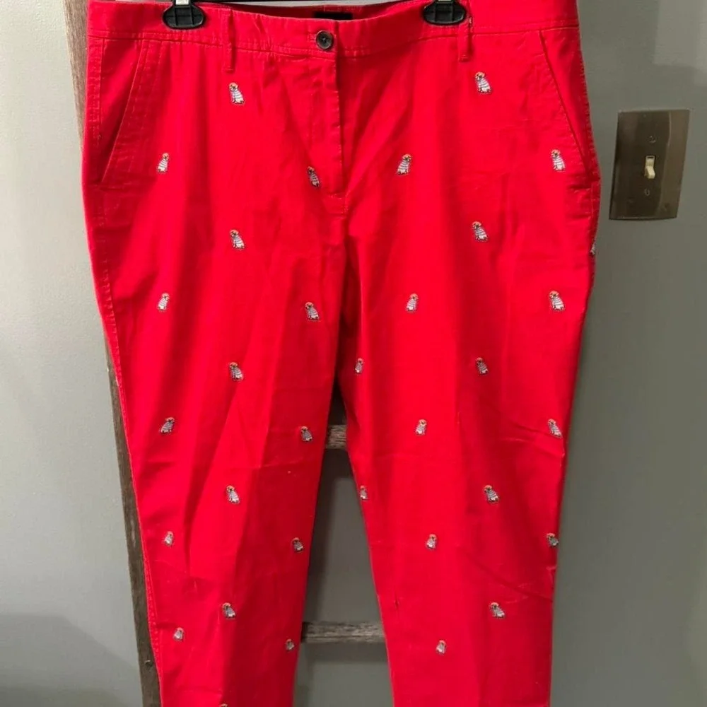 Talbots frenchie Red chino trousers. Size: 16